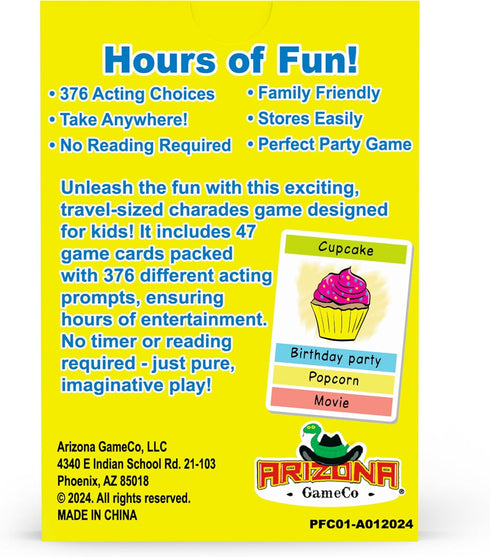 Pocket Fun Charades, a Family Game for Kids Ages 6 & Up – Travel Ready – No Reading is Required to Play – Great for Vacations, a Gift or Party Gam...