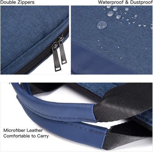 15.6 Inch Laptop Sleeve Bag, Waterproof Men Women Briefcase with Organizer for Acer Aspire E15/Predator, Lenovo Ideapad 3 15.6, HP Envy/Victus 15....
