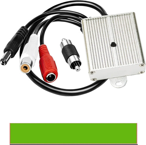 CCTV Microphone Audio Outdoor Security Gift RCA Tiny Surveillance Mic DVR High Sensitive Preamp Amplified Pickup Device External Camera Sound Wate...