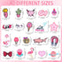 MTLEE 40 Pcs Pink Iron on Patches Embroidered Cute Applique Patches Appliques Pretty Preppy Unicorn Assorted Styles Cowgirl DIY Sew for Clothes Ja...