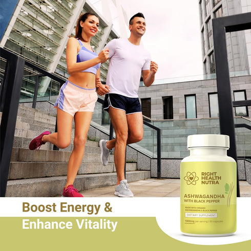 Ashwagandha Capsules - 60 Count - 1300mg Per Serving - Ashwagandha for Men and Women with Black Pepper for Maximum Absorption - Ashwagandha Supple...