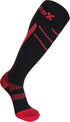 CSX 20-30 mmHg Compression Socks for Men and Women, Knee High, Recovery Support, Athletic Sport Fit, Red on Black, X-Large...