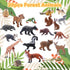 20Pcs Small Plastic Animals Figures - Rain Forest Animals Figures, Animals Toys, Nocturnal Animals Educational Toys for Science Project Cake Party...