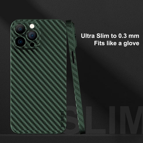memumi Slim Case for iPhone 13 Pro Max Carbon Fiber Pattern 0.3 mm Matte Back Cover Compatible with iPhone 13 Pro Max Ultra Thin Case with Mnimali...