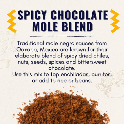Shawhan Farms Mexican Mole Dry Sauce Mix - Oaxacan Negro Blend - All Natural - Just Add Water - Use For Simple Meals, Enchiladas, or Rice - 3.5 Ou...