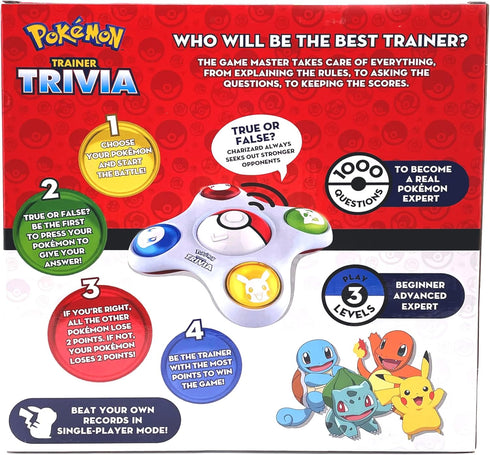 Pokemon Trainer Trivia Toy Featuring The Virtual Game Master 2 Modes Single & Multiplayer, Guessing Brain Game Pokemon Go Digital Travel Board Gam...