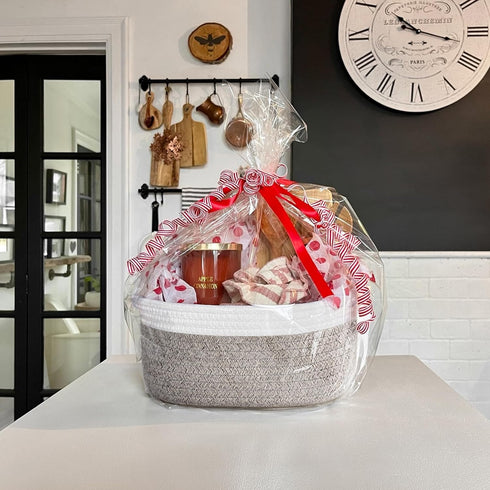 Goodpick Small Basket for Organizing, Dog Basket, Woven Storage Basket with Handles, Small Gift Basket Cute Basket for Decor 12"X 8" X 5" Mixed Br...