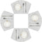 SHACOS Small Round Table Placemats Wedge Placemat Set of 4 Non Slip Heat Resistant Woven Vinyl Table Mats Wipe Clean Indoor Outdoor (4, Gray White...