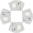 SHACOS Small Round Table Placemats Wedge Placemat Set of 4 Non Slip Heat Resistant Woven Vinyl Table Mats Wipe Clean Indoor Outdoor (4, Gray White...