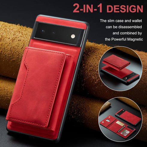 Asuwish Phone Case for Google Pixel 6 Wallet Cover with Tempered Glass Screen Protector and Credit Card Holder Stand Leather Cell Accessories Pixe...