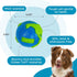 Outward Hound by Planet Dog Orbee-Tuff Planet Ball Blue/Green Treat-Dispensing Dog Toy, Large...