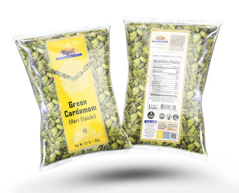 Rani Green Cardamom Pods Spice (Hari Elachi) 3.5oz (100g) ~ All Natural | Vegan | Gluten Friendly | NON-GMO | Product of India...