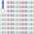 100 Pieces Emergency Whistle with Keychain Aluminum Whistle Survival Whistle Key Chain for Camping Hiking Boating Hunting Fishing...
