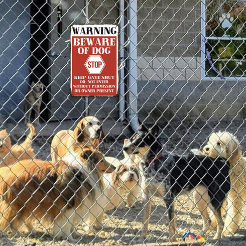 Beware Of Dog Signs For Fence Do Not Enter Dog Sign Funny Dog Metal Tin Signs Warning Signs For Property Metal Dogs On Premises Sign Outdoor Dog Y...
