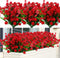 GREENRAIN 6 Bundles Artificial Flowers Lotus Outdoor Fake Flowers for Decoration UV Resistant No Fade Faux Plastic Plants Garden Porch Window Box ...