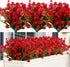 GREENRAIN 6 Bundles Artificial Flowers Lotus Outdoor Fake Flowers for Decoration UV Resistant No Fade Faux Plastic Plants Garden Porch Window Box ...