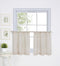 Elrene Home Fashions Taylor Embroidered Rod Pocket Kitchen/Cafe Tier Window Curtain Tiers, Set of 2, 30" x 24", Linen...