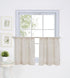 Elrene Home Fashions Taylor Embroidered Rod Pocket Kitchen/Cafe Tier Window Curtain Tiers, Set of 2, 30" x 24", Linen...