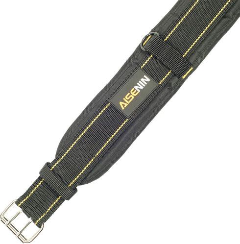AISENIN 3 inch Padded Tool Belt Work Tool Belt for Heavy Duty Work(Yellow and Black)...