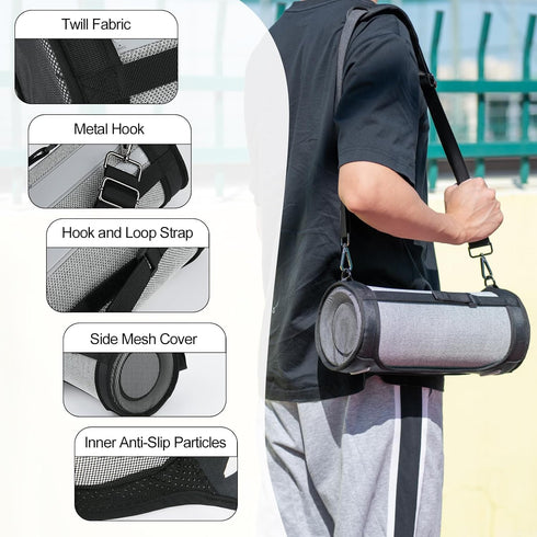 TXEsign Travel Carrying Strap Case Compatible with Sony SRS-XG300 X-Series Wireless Portable Bluetooth Speaker, Two Sides Mesh Covers Case Protect...