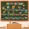 84 Pieces Happy Birthday Classroom Bulletin Board Set Music Birthday Cutouts Bulletin Board Musical Note Staff Birthday Cutouts for Music Birthday...