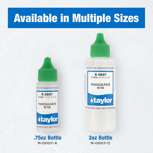 Taylor Technologies R-0007-C Thiosulfate No.7 N/10 2 OZ...