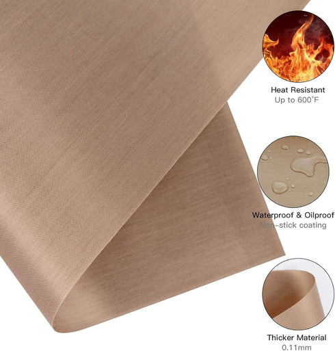 10 Pack PTFE Teflon Sheet for Heat Press - 16" x 12" Non Stick Teflon Sheets for Vinyl Heat Press Washable Reusable Heat Resistant Craft Mat...