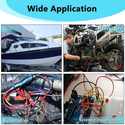 200 Pcs Heat Shrink Spade Connectors, Male and Female Spade Connectors, Blue Heat Shrink Wire Terminals, Insulated Quick Disconnect Electrical Ter...