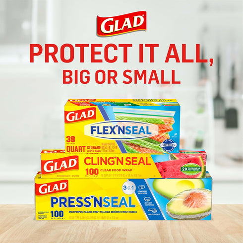 Glad Zipper Food Storage Plastic Bags, Snack, 50 Count (Packaging May Vary)...