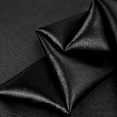 Satin Fabric by The Yard, 60 Inch Wide Black Satin Fabric Shiny & Silky Lining Fabric Satin Cloth Fabric for Wedding Dress, Clothing Making, DIY C...