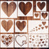 11 Pieces Heart Stencil, Reusable Heart Stencil Template Plastic Stencils for Painting on Wood Wall Home Decor DIY Crafts...