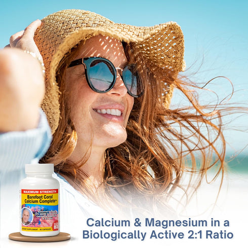 1500mg, 90 Capsules- Coral Calcium Supplement Developed by Bob Barefoot- Supports Overall Health & PH Levels- Contains Calcium, Magnesium & Vitami...