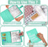 100 Envelopes Money Saving Challenge Binder, A5 Budget Binder with Cash Envelopes, Savings Challenges Book to Save $5,050, 10,000, 500, Budget Pla...