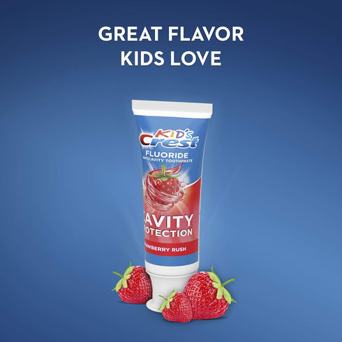 Crest Kid's Cavity Protection Fluoride Toothpaste Rush, Strawberry, 4.2 Ounce...