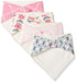 Touched by Nature Unisex Baby Organic Cotton Bandana Bibs, Flower, One Size...