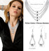 JOERICA 3Pcs Multi-Layer Bib Necklace African Jewelry Set for Women Choker Necklace Stretch Cuff Bracelet Dangle Earrings Halloween Costume Jewelr...