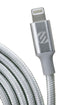 Scosche I3B4SR STRIKELINE Premium MFi Certified Lightning Charge & Sync Braided Cable for All Lightning Devices 4-ft. Silver...