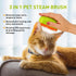Cat Steam Brush for Shedding Massage & Dirt Removes Loose Tangled & Static Fur | Short & Long Haired Pet | Misting Water 3 in 1 Grooming Comb w So...