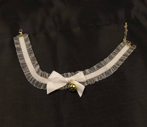 Retro Bell Choker Collar Necklace Lolita Bowknot Lace Necklace Gothic Sexy Women Neck Chain Cosplay Neck Accessories for Women and Girls...