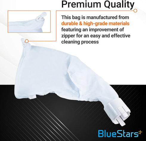 Ultra Durable 9-100-1021 Pool Cleaner All Purpose Zippered Bags by BlueStars - Compatible with Polaris 360/380 Pool Cleaner - Pack of 3...