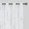 FMFUNCTEX Linen Semi Sheer Curtains for Living Room & Bedroom, Silver Metallic Print White Tree Panel, Light Filtering 84" Long Grommet Top 2 Pane...