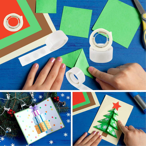 1500 Glue Points Balloon Dot Glue Sticker, 6 Rolls Non-Liquid Glue Removable Craft Adhesive Point Tape for Party Arts DIY Balloon Decorations...