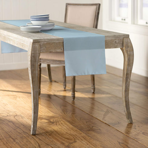 LA Linen Polyester Poplin Table Runner, 14 by 108-Inch, Blue Light...