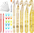 Mayboos 37 Pcs Huge Crochet Hook Set,9 Pieces Large Eye Blunt Needles,12mm-25mm Large Size Yarn Crochet Hooks Needles with 20 Stitch Markers and 2...