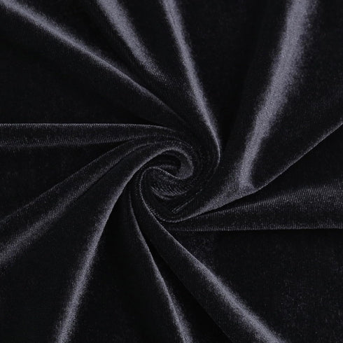 Stretch Velvet Fabric by The Yard Soft for Sewing Clothes, Apparel, Costume, Upholstery, Crafting Projects(Black,1 Yard)...