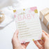 Pink and Gold Wishes Cards (20 Pack) Baby Shower Games for Girls - Guest Book Alternative Cute Words of Wisdom - Keepsake Activity for Wishing Wel...