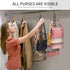 Rotatable Metal Purse Hanger, 6 Storage Capacity, Black...