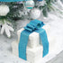 MEEDEE Blue Glitter Ribbon Blue Wired Ribbon 2.5 Inch Metallic Ribbon by 25 Yards Turquoise Ribbon Blue Christmas Ribbon Light Blue Ribbon for Chr...