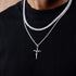 HELLOICE Crucifix Cross Necklace 18K Gold Plated Cross Pendant with 3mm 22" Rope Chain for Men Women...