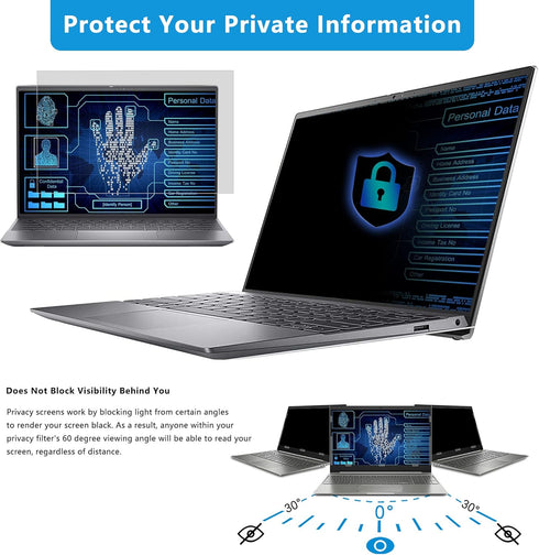 FILMEXT Laptop Privacy Screen 15.6 inch Privacy Screen Filter for Laptop 15.6" Asus/15.6" Acer/15.6HP/Dell/Toshiba 16:9, Anti-Spy,Anti-Glare Anti ...